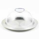Stainless Steel Round Butter Dish with Easy to Hold Lid