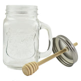 Honey Mason Jar with Bamboo Dipper - 16oz