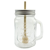 Honey Mason Jar with Bamboo Dipper - 16oz