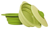 100% Silicone Family Size Steamer - Collapsible Design with Lid & Detachable Colander