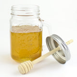 Honey Mason Jar with Bamboo Dipper - 16oz