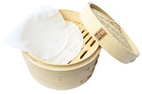 100% Cotton Reusable Liners for Bamboo Steamers - 6 Pack