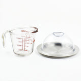 Stainless Steel Round Butter Dish with Easy to Hold Lid