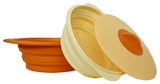 100% Silicone Family Size Steamer - Collapsible Design with Lid & Detachable Colander