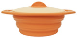 100% Silicone Family Size Steamer - Collapsible Design with Lid & Detachable Colander