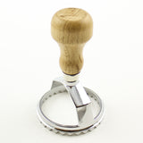 Ravioli Maker Cutter Stamp 2-Set - Round & Square Shape Mold - Large Size Aluminum Press with Natural Beechwood Handle