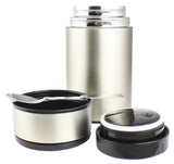 Vacuum Insulated Stainless Steel 25oz Food Jar & Thermal Crockpot Cooker - Recipe Included