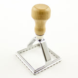 Ravioli Maker Cutter Stamp 2-Set - Round & Square Shape Mold - Large Size Aluminum Press with Natural Beechwood Handle
