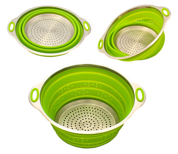 Stainless Steel and Silicone Collapsible Strainer