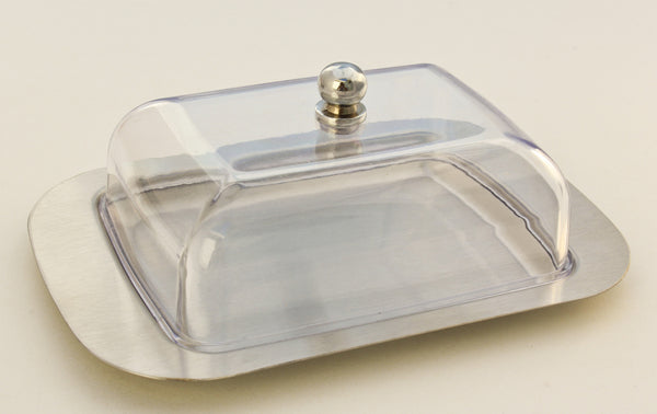 Stainless Steel Butter Dish with Easy to Hold Lid