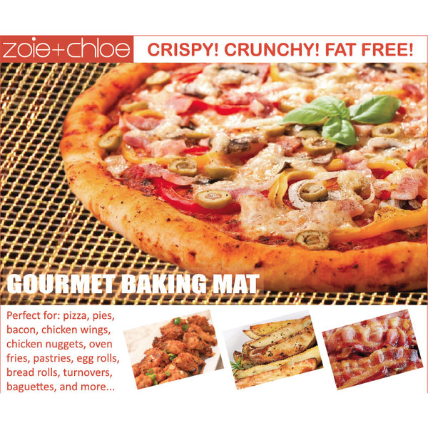 Crispy Crunchy Cooker Baking Mat - Pizza Fries Bacon Nuggets Egg Rolls Tater Tots & More