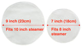 100% Cotton Reusable Liners for Bamboo Steamers - 6 Pack
