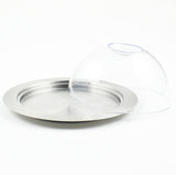 Stainless Steel Round Butter Dish with Easy to Hold Lid