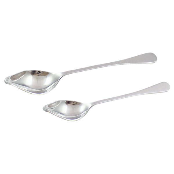 Stainless Steel Saucier Drizzle Spoon with Tapered Spout - Set of 2